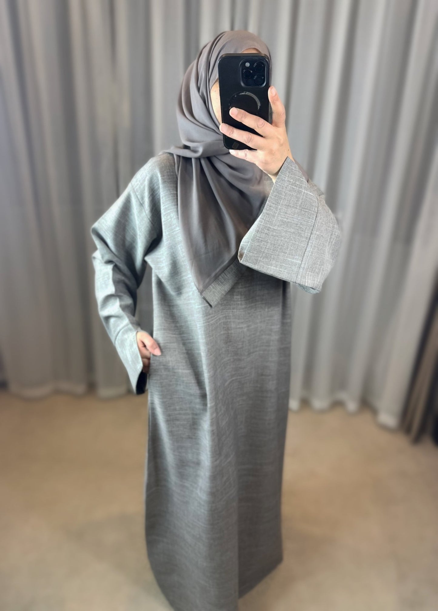 Linen Abaya Dress - Mesyana